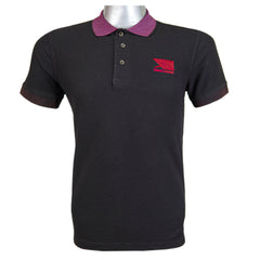 Black Contrast Collar Polo Shirt - Foxy Garments