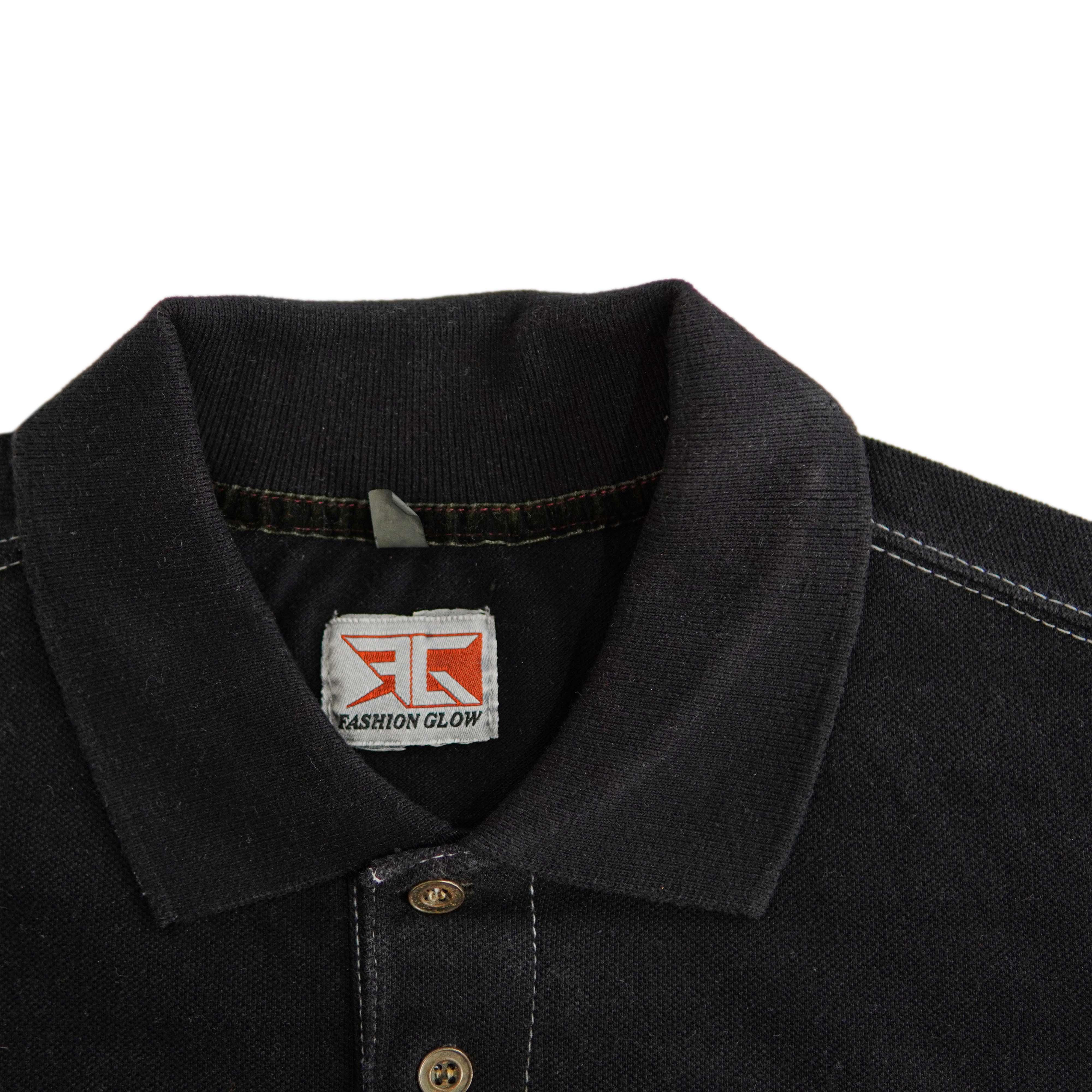 Black Linning Polo Shirt - Foxy Garments