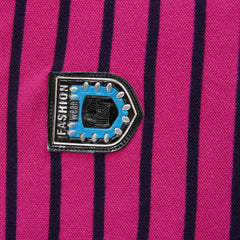 Pink Linning Polo Shirt With Black Collar - Foxy Garments