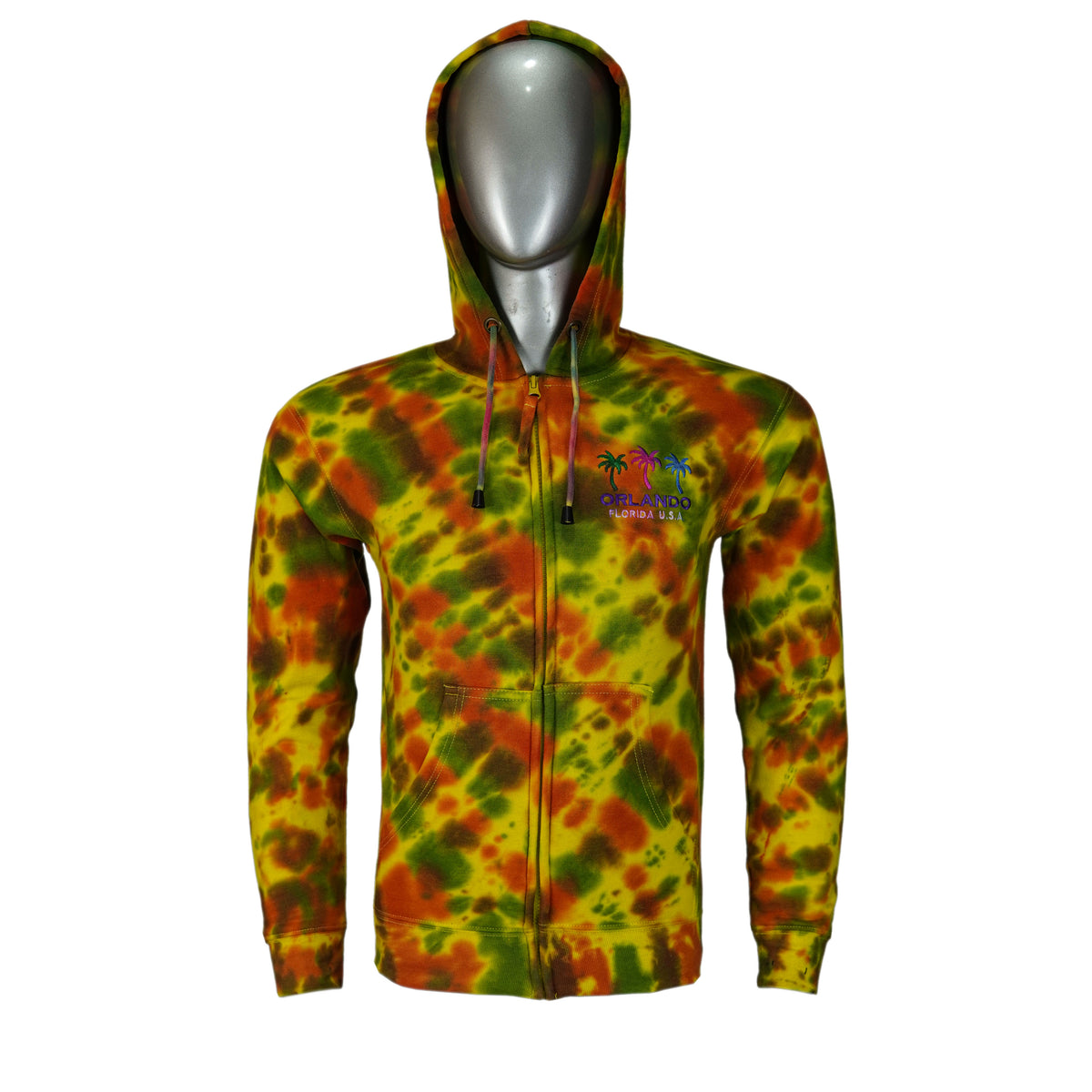 Orlando Yellow Shade Tie & Dye Hoodie - Foxy Garments