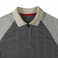 Contras Long Sleeve Polo Shirt With "Short Zip Fashion" - Foxy Garments