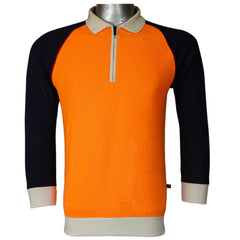 Full Sleeve Polo Shirt With "Short Zip Fashion" - Foxy Garments