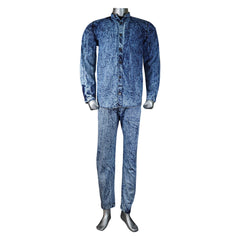 Stone Wash Denim Suit - Foxy Garments