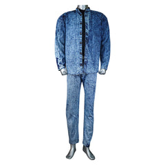 Stone Wash Denim Suit - Foxy Garments