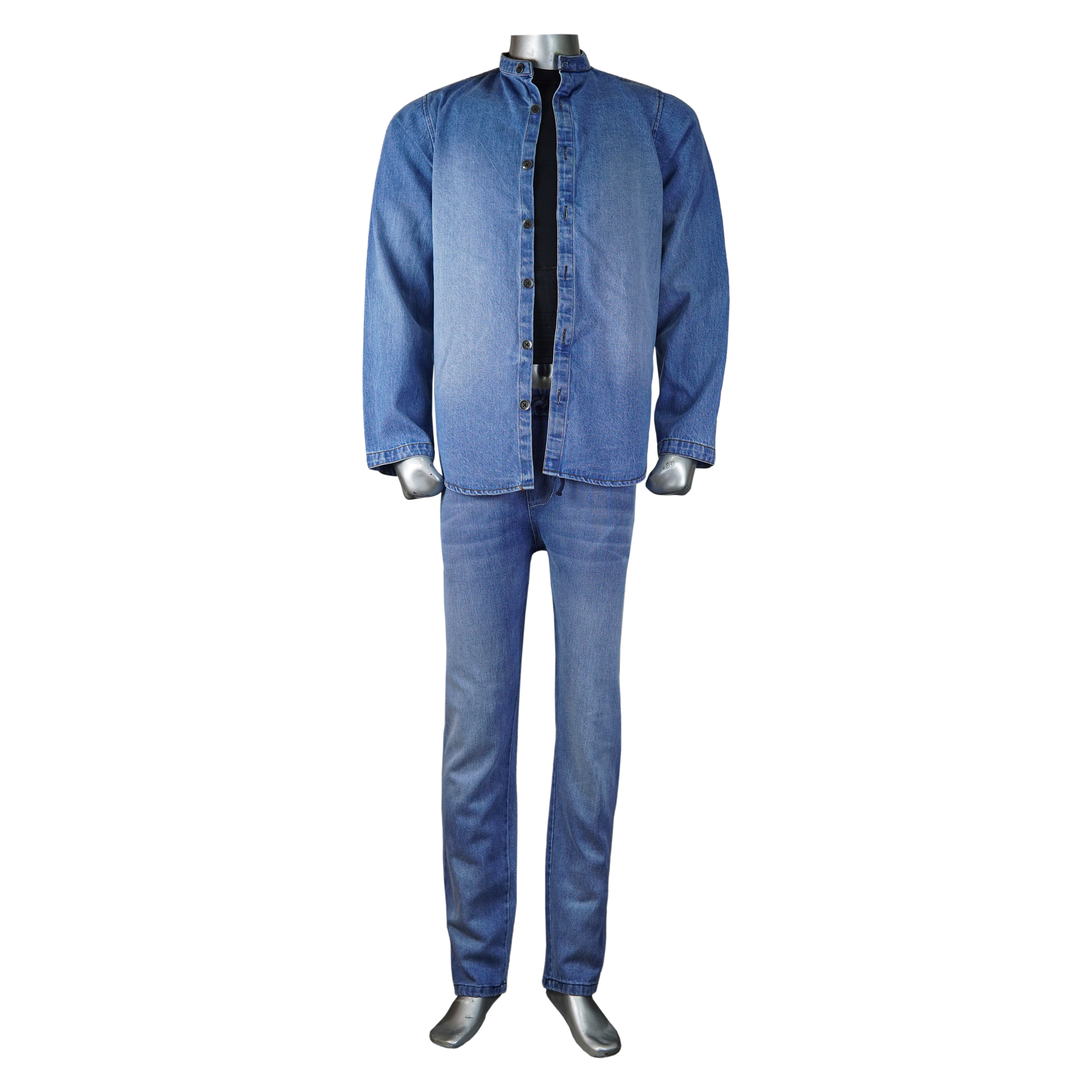 Denim Shaded Suit - Foxy Garments