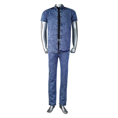 Half Sleeve Denim Suit - Foxy Garments