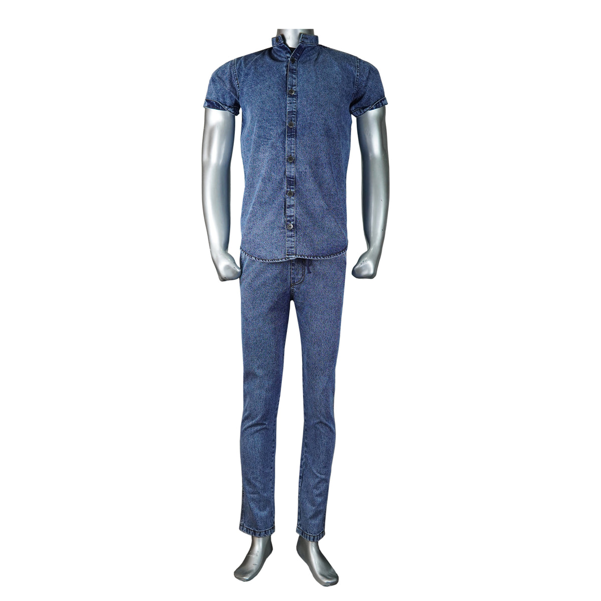 Half Sleeve Denim Suit - Foxy Garments