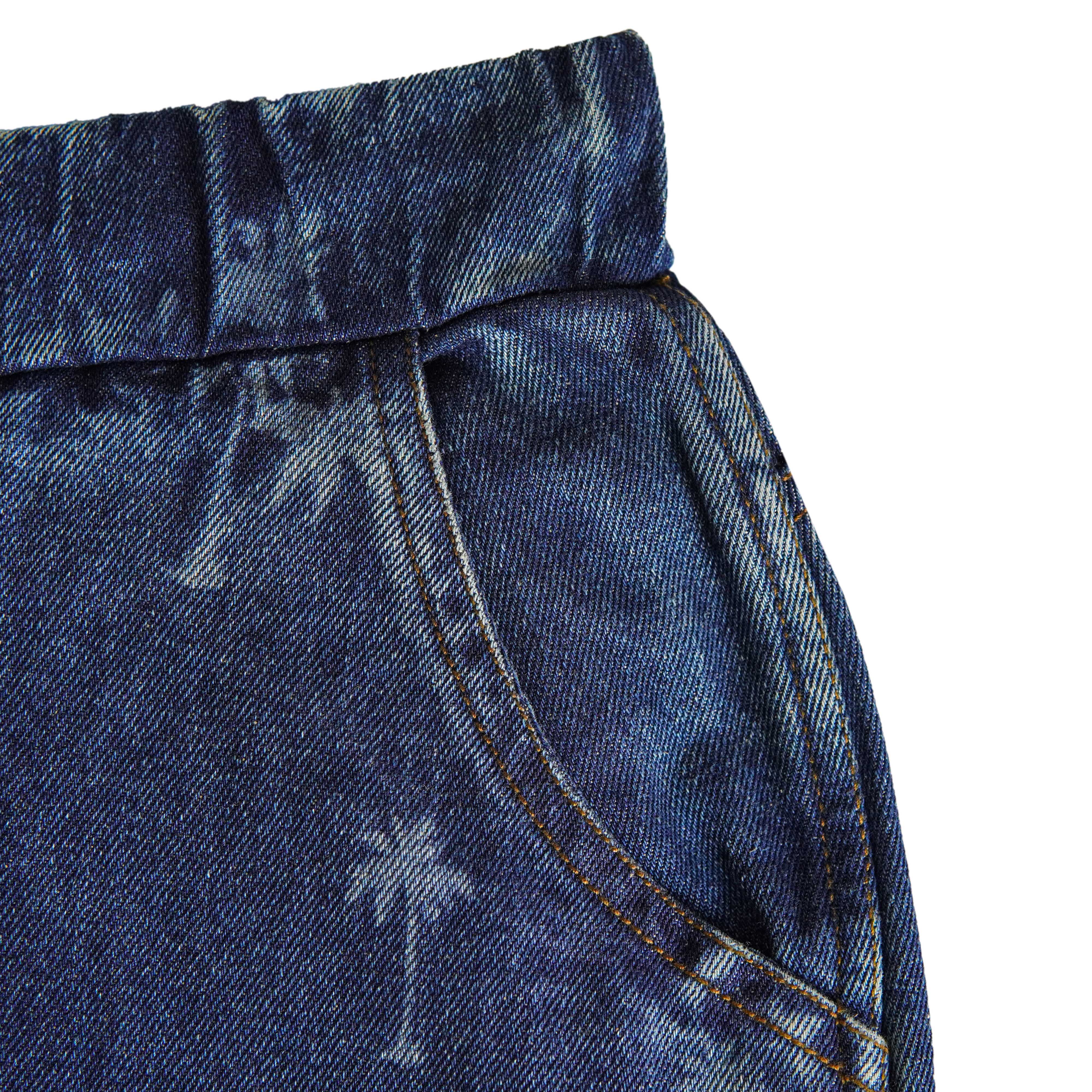 Plants Effect Denim Suit - Foxy Garments