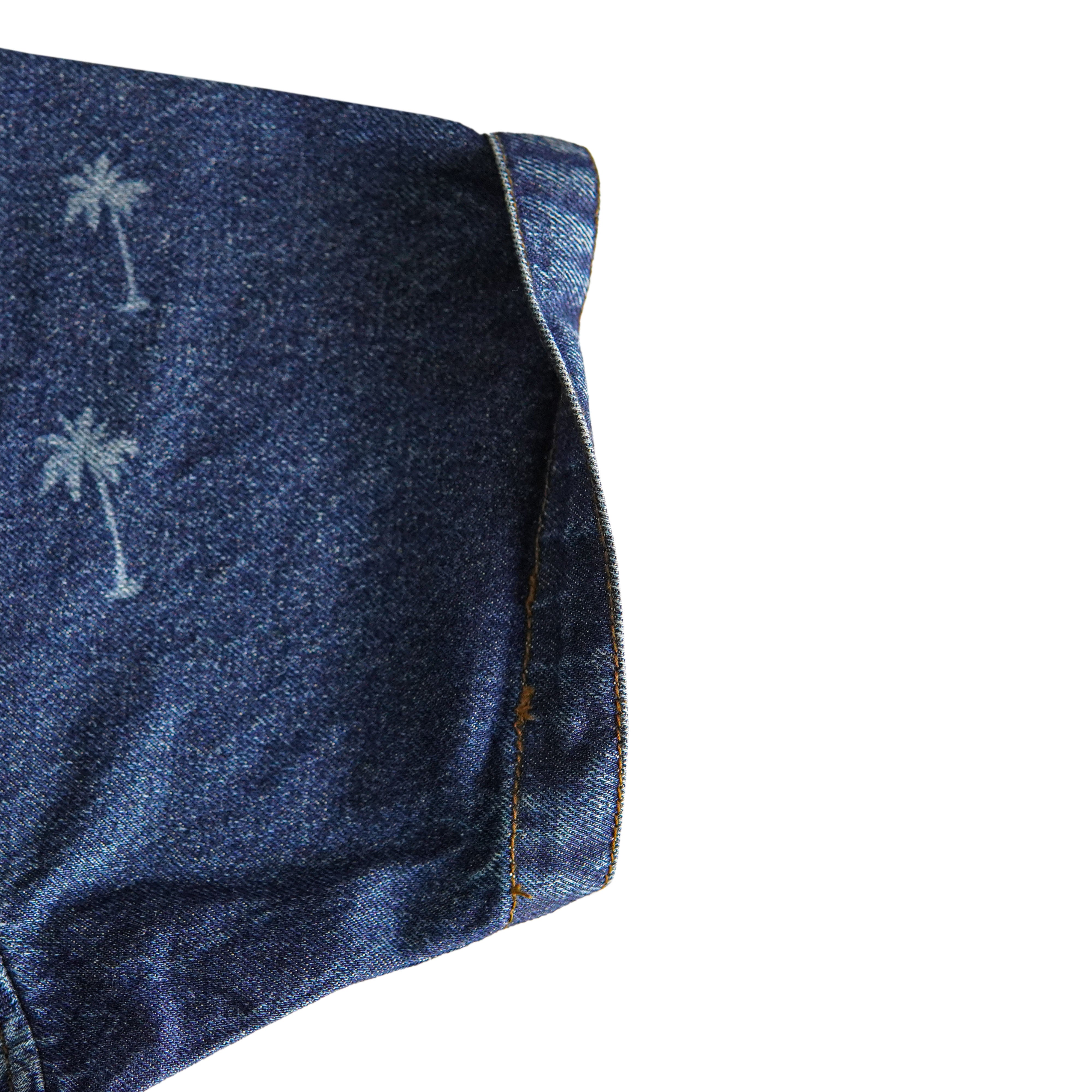 Plants Effect Denim Suit - Foxy Garments