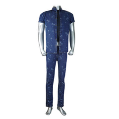 Plants Effect Denim Suit - Foxy Garments