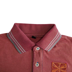 Hot Pink 02-Tone Full Sleeve Polo Shirt For Kids - Foxy Garments