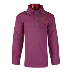 03-Tone Full Sleeve Polo Shirt For Kids - Foxy Garments