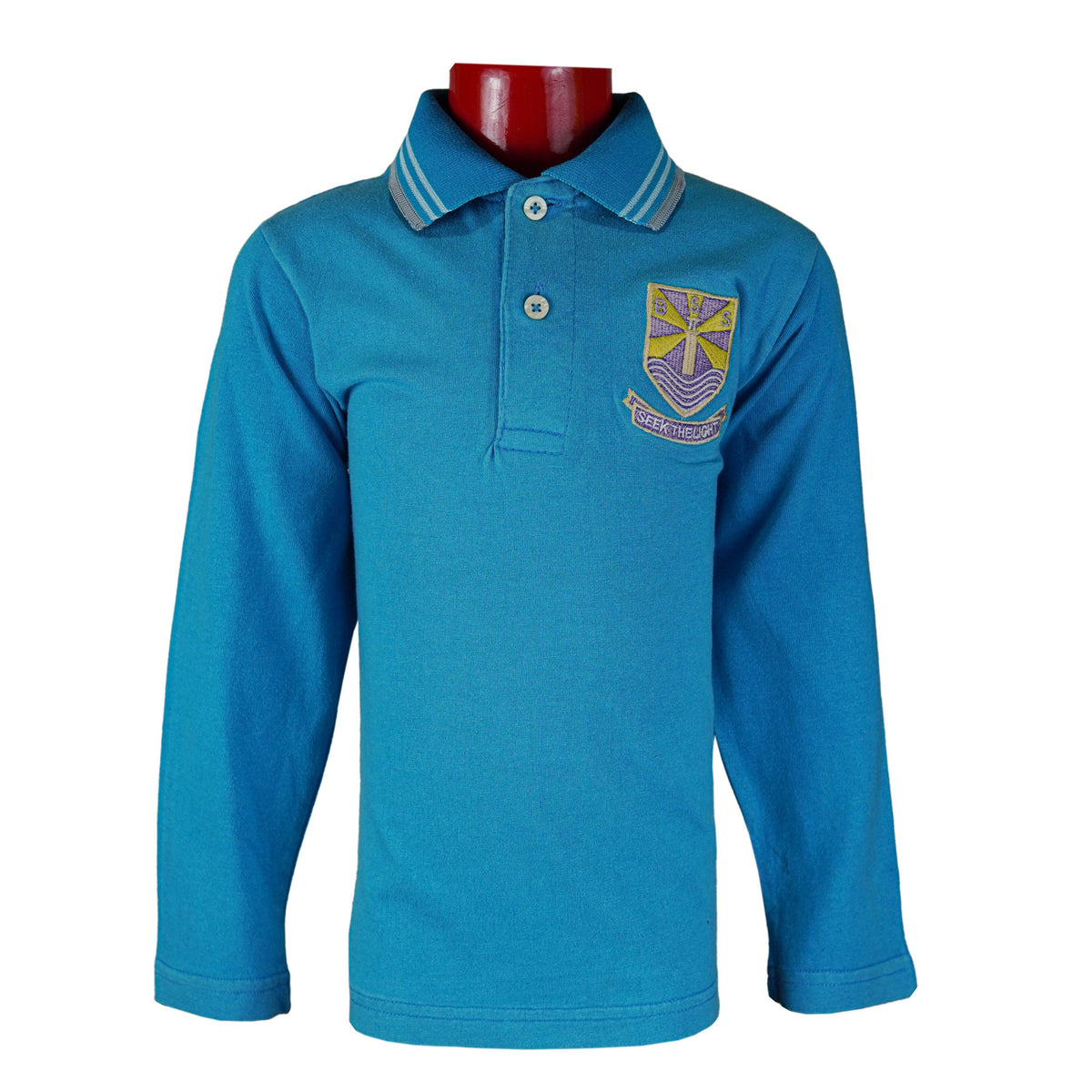 Kids Plain Full Sleeve Polo Shirt - Foxy Garments