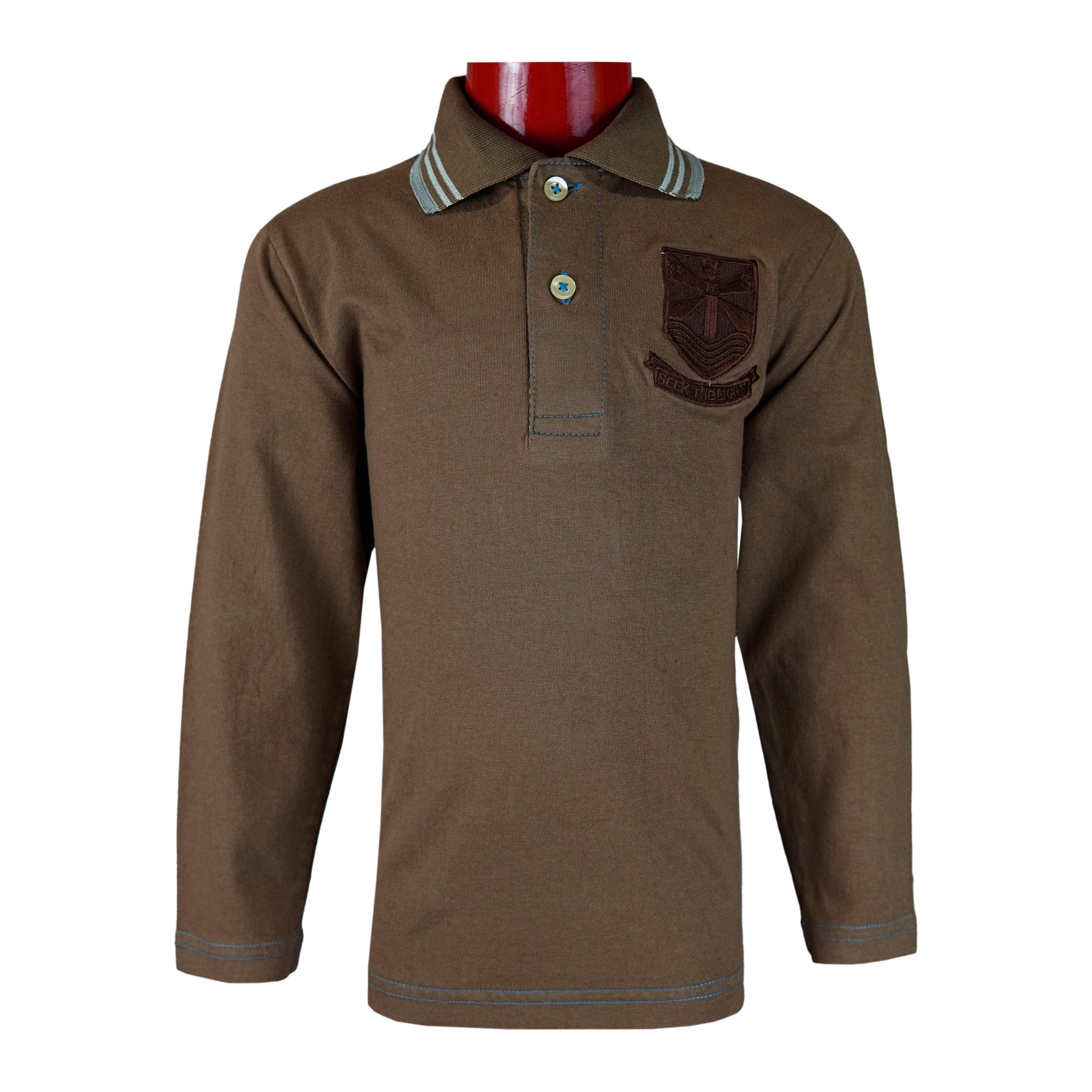 02-Tone Full Sleeve Polo Shirt For Kids - Foxy Garments