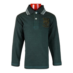 03-Tone Full Sleeve Polo Shirt For Kids - Foxy Garments