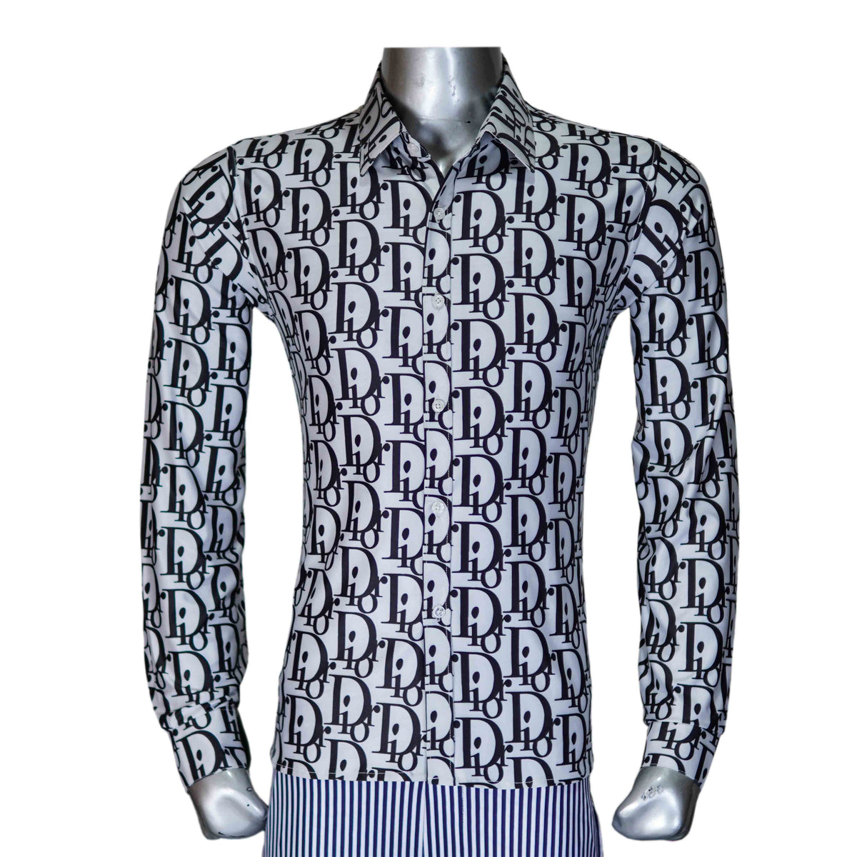 4-Way Stretched Printed Formal Dress Shirt - Foxy Garments