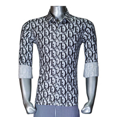 4-Way Stretched Printed Formal Dress Shirt - Foxy Garments