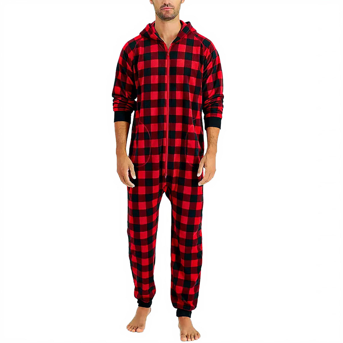 Checked Men Jump Suit - Foxy Garments