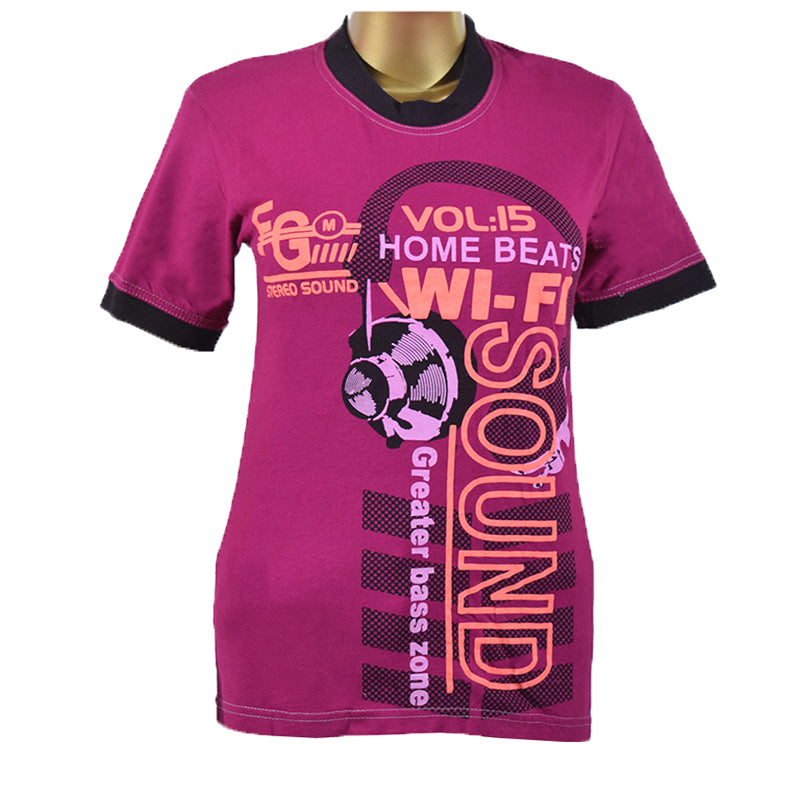 Women Sound Printed T Shirt - Foxy Garments