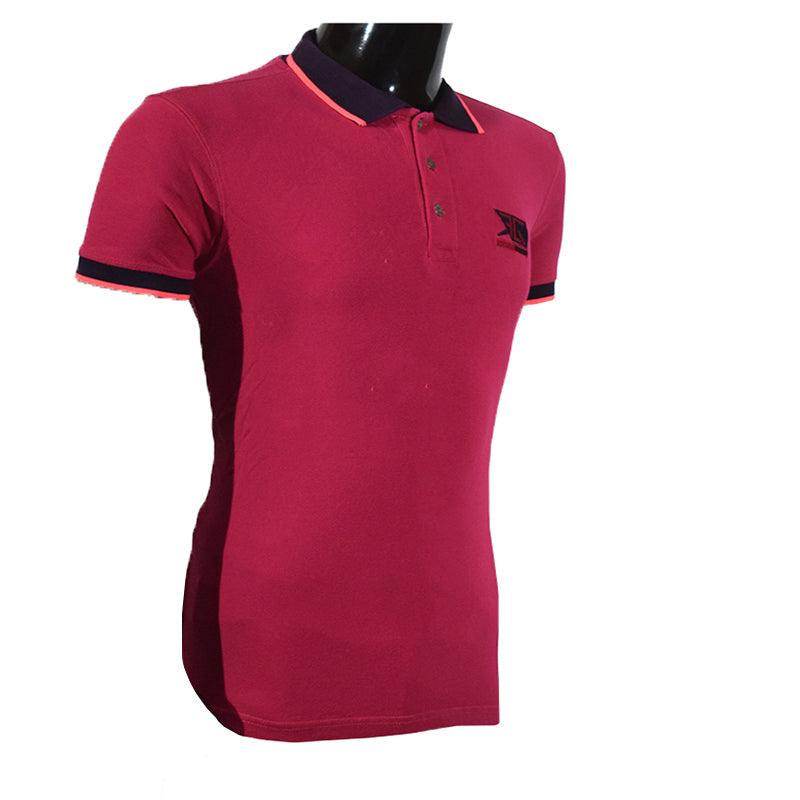 Light Pink With Black Collar Polo Shirt - Foxy Garments