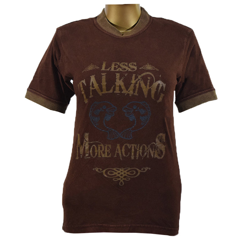 "LESS TALKING" Printed Women T Shirt - Foxy Garments