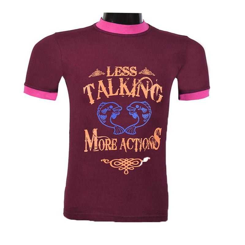 MEN Less Talking Printed T Shirt - Foxy Garments