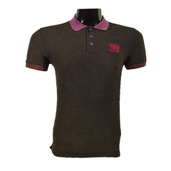 Brown Shade With Pink Linning Collar Polo Shirt - Foxy Garments