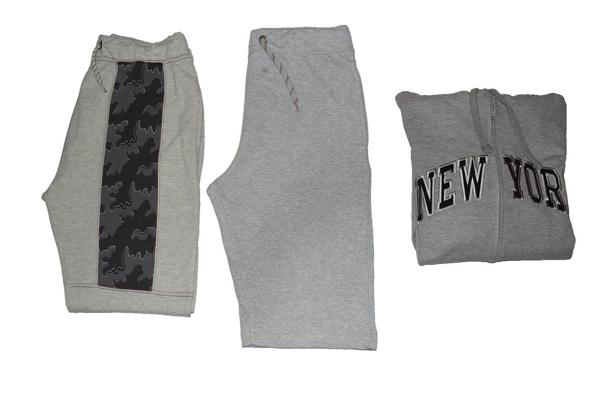 New York Track Suit With Charcoal Camouflage Panal Trouser - Foxy Garments