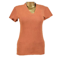 Women Plain V-Neck T Shirt - Foxy Garments