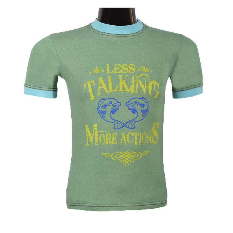 MEN Less Talking Printed T Shirt - Foxy Garments